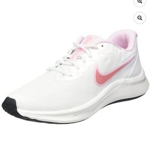 Nike Star Runner White~Pink DQ0662-100 SZ 3.5 EUC Worn Once